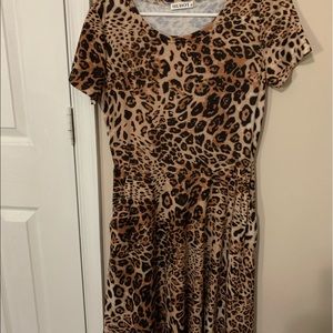 Like New leopard dress size Med